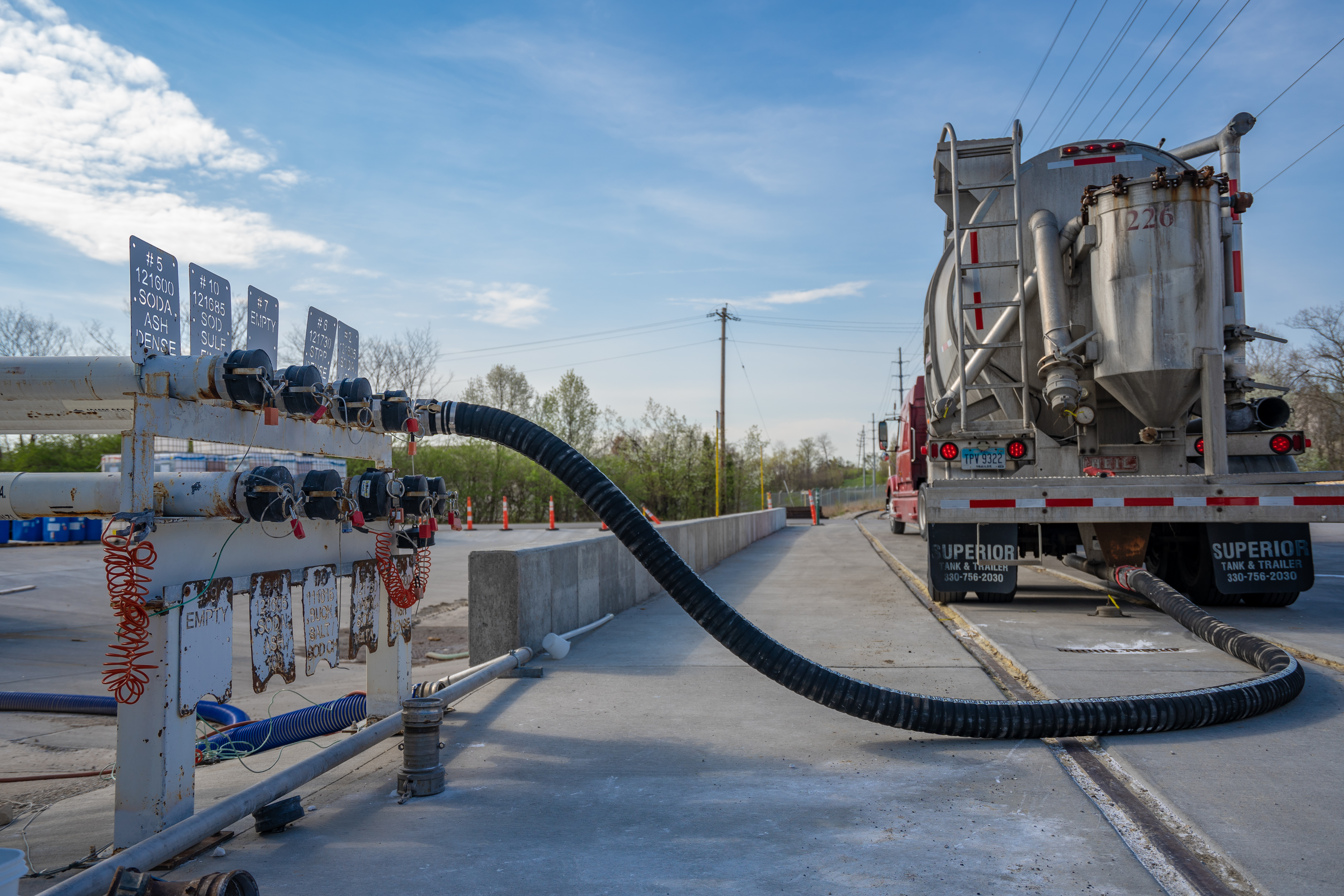 Truck filling up